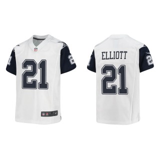Ezekiel Elliott Youth Dallas Cowboys White Alternate Game Jersey