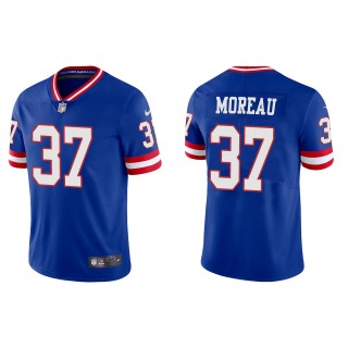 Men's New York Giants Fabian Moreau Royal Classic Vapor Limited Jersey
