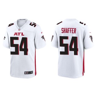 Justin Shaffer Falcons White Game Jersey