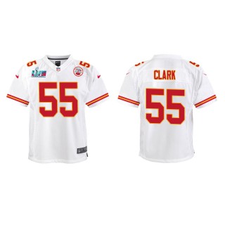 Frank Clark Youth Kansas City Chiefs Super Bowl LVII White Game Jersey