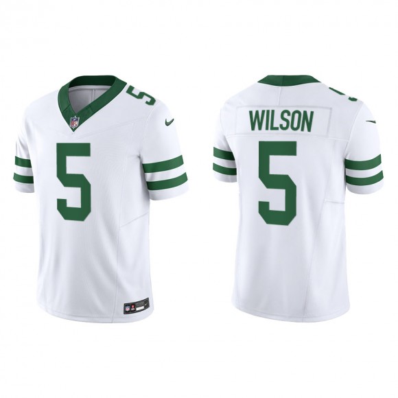 Men's Garrett Wilson Jets White Legacy Limited Jersey