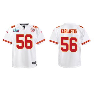 George Karlaftis Youth Kansas City Chiefs Super Bowl LVII White Game Jersey