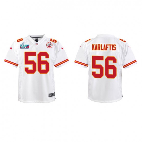 George Karlaftis Youth Kansas City Chiefs Super Bowl LVII White Game Jersey
