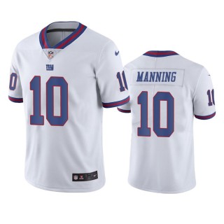 New York Giants #10 Men's White Eli Manning Color Rush Limited Jersey