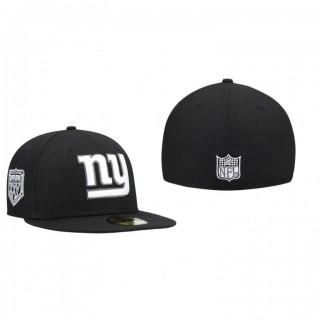 New York Giants Black Super Bowl Patch 59FIFTY Fitted Hat