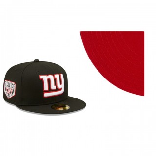 New York Giants Black Super Bowl XXV Red Undervisor 59FIFTY Hat