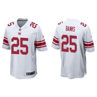 Deonte Banks Giants White Game Jersey