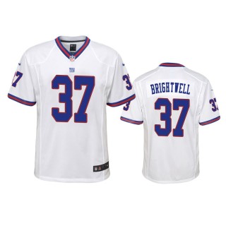 New York Giants Gary Brightwell White Color Rush Game Jersey