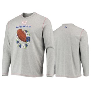New York Giants Heathered Gray Sport Lei Pass Long Sleeve T-Shirt