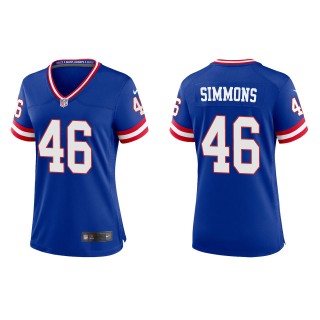 Women Isaiah Simmons Giants Royal Classic Game Jersey