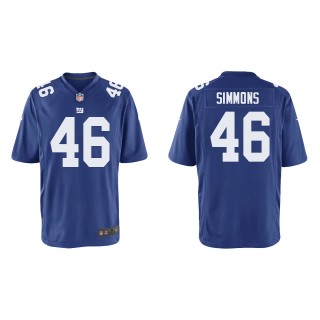 Youth Isaiah Simmons Giants Royal Game Jersey