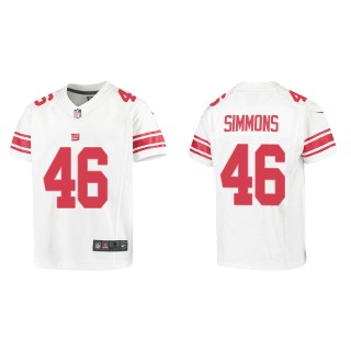Youth Isaiah Simmons Giants White Game Jersey