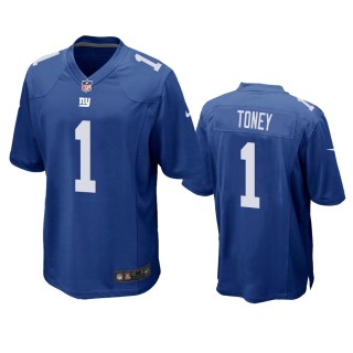 New York Giants Kadarius Toney Royal 2021 NFL Draft Game Jersey