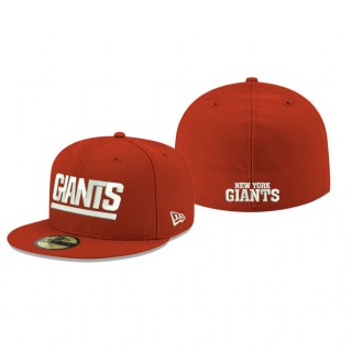 New York Giants Red Omaha Wordmark 59FIFTY Fitted Hat