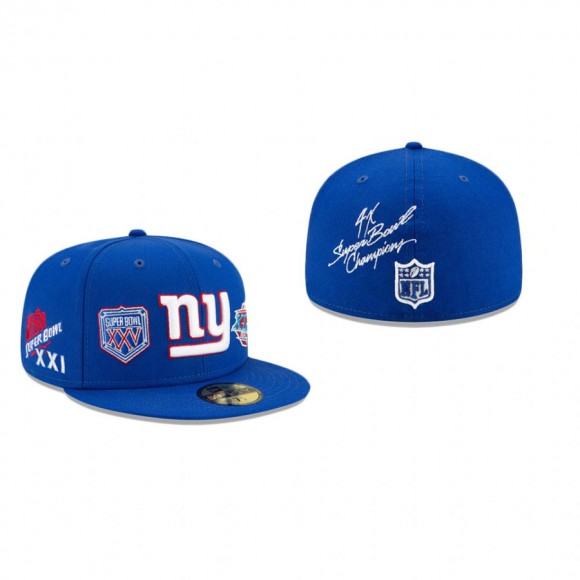 New York Giants Royal World Champions 59FIFTY Fitted Hat