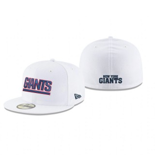New York Giants White Omaha Throwback 59FIFTY Fitted Hat