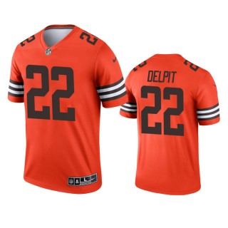 Cleveland Browns Grant Delpit Orange Inverted Legend Jersey