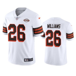 Cleveland Browns Greedy Williams White 1946 Collection Alternate Vapor Limited Jersey - Men's