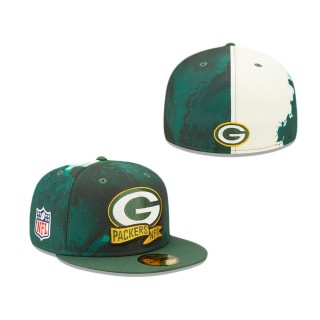 Green Bay Packers 2022 Sideline Ink Dye 59FIFTY Fitted Hat