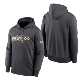 Men's Green Bay Packers Anthracite Prime Logo Name Split Pullover Hoodie