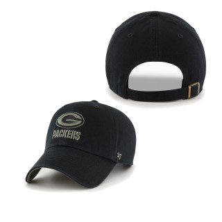 Men's Green Bay Packers Black Ballpark Clean Up Adjustable Hat