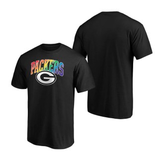 Men's Green Bay Packers NFL Pro Line by Fanatics Branded Black Pride Logo T-Shirt