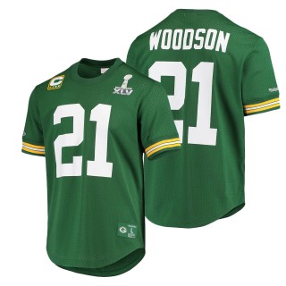 Green Bay Packers Charles Woodson Green Super Bowl XLV Retired Player Mesh Top