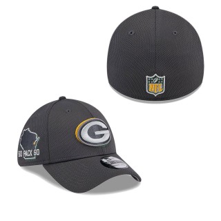 Green Bay Packers Graphite 2024 NFL Draft 39THIRTY Flex Hat