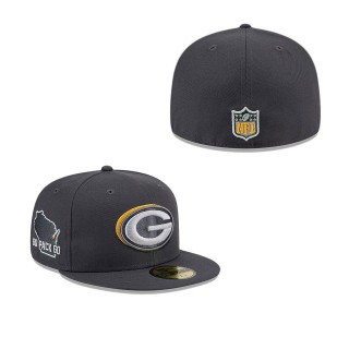 Green Bay Packers Graphite Official 2024 NFL Draft On Stage 59FIFTY Fitted Hat