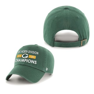 Men's Green Bay Packers '47 Green 2021 NFC North Division Champions Clean Up Adjustable Hat
