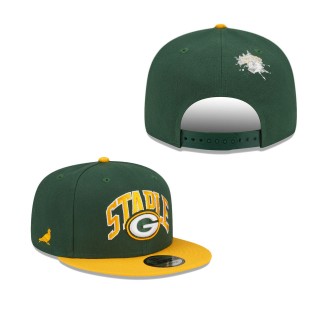 Men's Green Bay Packers Green Gold NFL x Staple Collection 9FIFTY Snapback Adjustable Hat