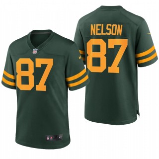 Packers Jordy Nelson Throwback Jersey Green Alternate Game
