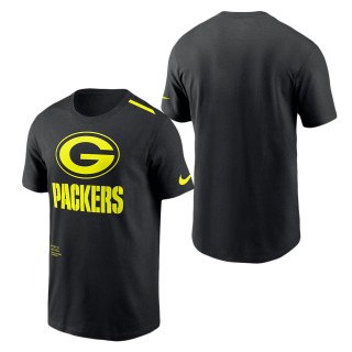 Green Bay Packers Nike Black Volt Performance T-Shirt