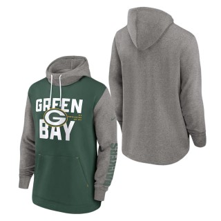 Green Bay Packers Nike Green Fashion Color Block Pullover Hoodie