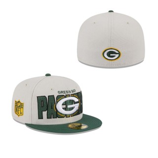 Men's Green Bay Packers Stone Green 2023 NFL Draft On Stage 59FIFTY Fitted Hat