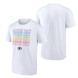 Men's Green Bay Packers Fanatics Branded White City Pride Logo T-Shirt