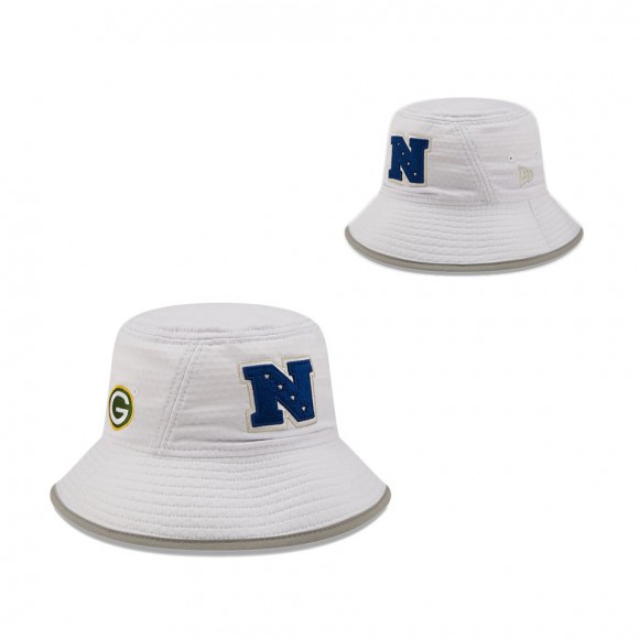 Men's Green Bay Packers White NFC Logo Pro Bowl Bucket Hat