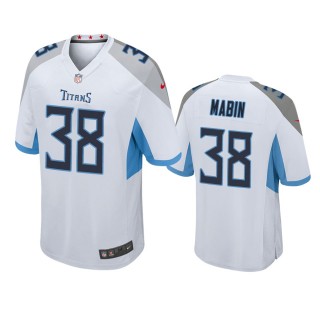 Tennessee Titans Greg Mabin White Game Jersey