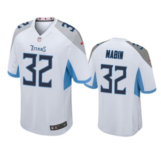 Tennessee Titans Greg Mabin White Game Jersey