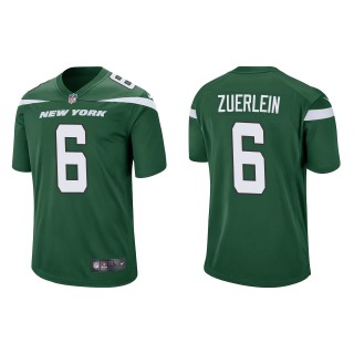 Men's New York Jets Greg Zuerlein Green Game Jersey