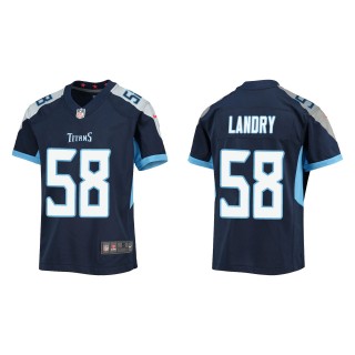 Harold Landry Youth Tennessee Titans Navy Game Jersey