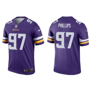 Men's Minnesota Vikings Harrison Phillips Purple Legend Jersey