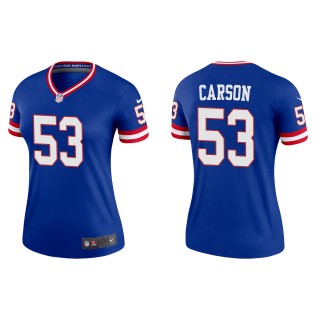 Harry Carson Women's New York Giants Royal Classic Legend Jersey