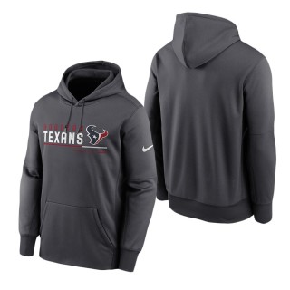 Men's Houston Texans Anthracite Prime Logo Name Split Pullover Hoodie