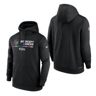 Men's Houston Texans Black 2022 NFL Crucial Catch Therma Performance Pullover Hoodie