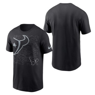 Men's Houston Texans Black RFLCTV T-Shirt