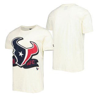 Men's Houston Texans Cream Sideline Chrome T-Shirt