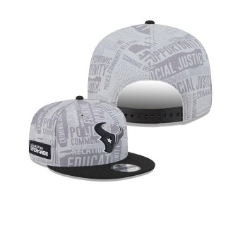 Houston Texans Gray Black 2023 Inspire Change 9FIFTY Snapback Hat