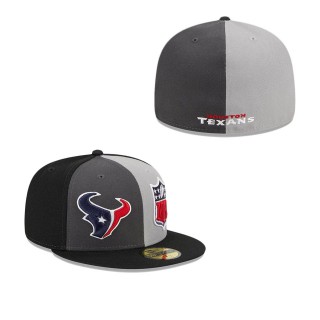 Houston Texans Gray Black 2023 Sideline 59FIFTY Fitted Hat
