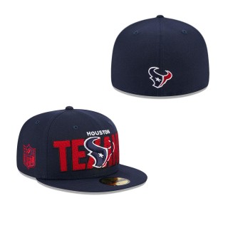 Men's Houston Texans Navy 2023 NFL Draft 59FIFTY Fitted Hat